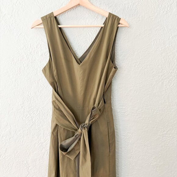 J. Crew Dressy Olive Green Jumpsuit Size 8 - Picture 3 of 8